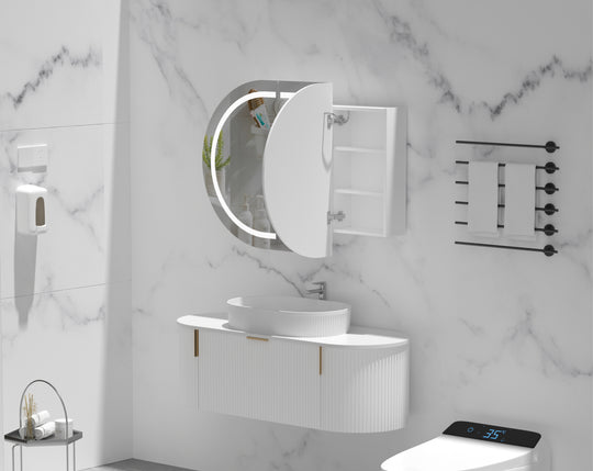 Carysil Mystic - LED Oval Shaving Cabinet 900/1200mm [42-C-9060/12075CS-L / 42-2228]
