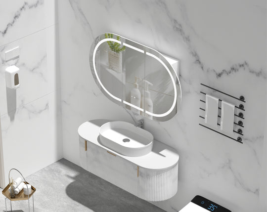 Carysil Mystic - LED Oval Shaving Cabinet 900/1200mm [42-C-9060/12075CS-L / 42-2228]