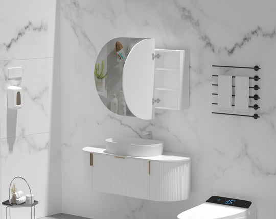 Carysil Mystic - Oval Shaving Cabinet 900/1200mm [42-C-9060/12075CS / 42-2227]