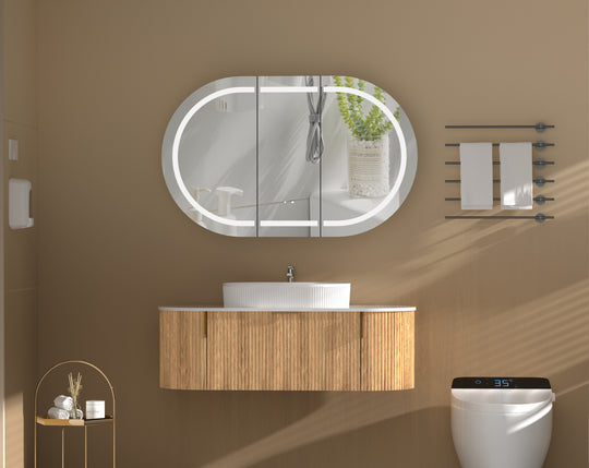 Carysil Mystic - LED Oval Shaving Cabinet 900/1200mm [42-C-9060/12075CS-L / 42-2228]