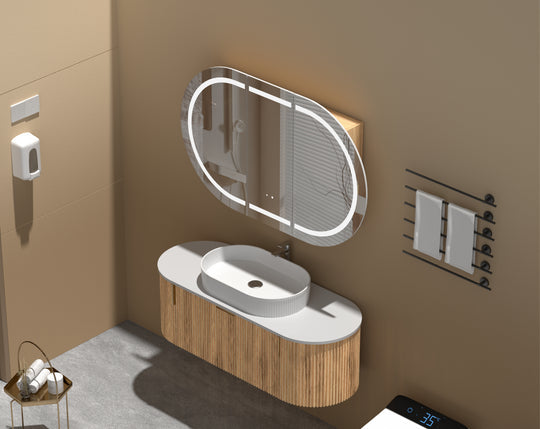 Carysil Mystic - LED Oval Shaving Cabinet 900/1200mm [42-C-9060/12075CS-L / 42-2228]