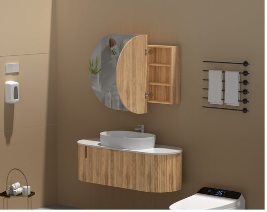 Carysil Mystic - Oval Shaving Cabinet 900/1200mm [42-C-9060/12075CS / 42-2227]