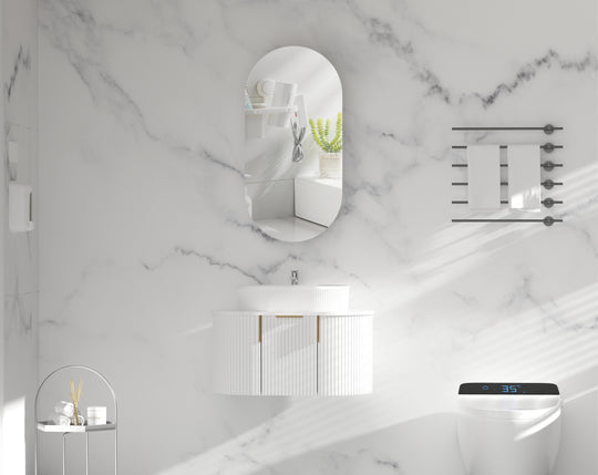 Carysil Noble - Oval Shaving Cabinet 450x900x150mm [42-C-4590OS / 42-2221]