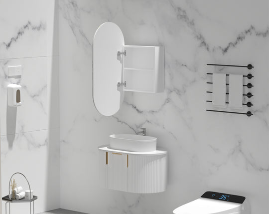 Carysil Noble - Oval Shaving Cabinet 450x900x150mm [42-C-4590OS / 42-2221]