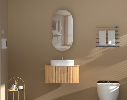 Carysil Noble - Oval Shaving Cabinet 450x900x150mm [42-C-4590OS / 42-2221]