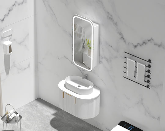 Carysil Earls - LED Squircle Shaving Cabinet 450x900x150mm [42-C-4590RS-L / 42-2225]