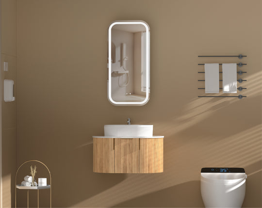 Carysil Earls - LED Squircle Shaving Cabinet 450x900x150mm [42-C-4590RS-L / 42-2225]