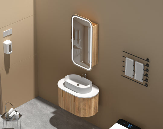 Carysil Earls - LED Squircle Shaving Cabinet 450x900x150mm [42-C-4590RS-L / 42-2225]