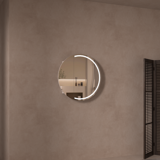 Carysil Orbit - LED Oval Shaving Cabinet 800x800x150mm [42-C-80C-L / 42-2232]