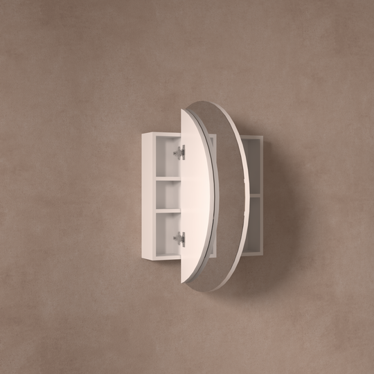 Carysil Orbit - Oval Shaving Cabinet 800x800x150mm [42-C-80C / 42-2231]