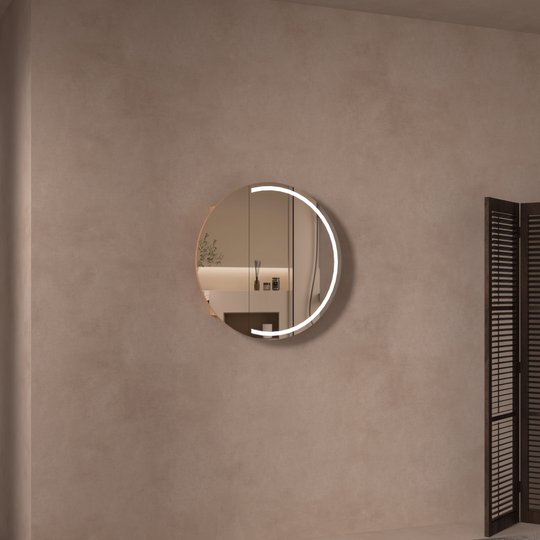 Carysil Orbit - LED Oval Shaving Cabinet 800x800x150mm [42-C-80C-L / 42-2232]