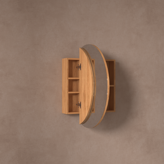 Carysil Orbit - Oval Shaving Cabinet 800x800x150mm [42-C-80C / 42-2231]