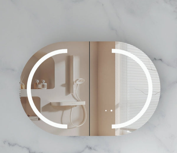 Carysil Mystic - LED Oval Shaving Cabinet 900/1200mm [42-C-9060/12075CS-L / 42-2228]