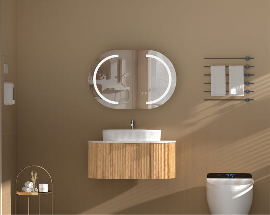Carysil Mystic - LED Oval Shaving Cabinet 900/1200mm [42-C-9060/12075CS-L / 42-2228]
