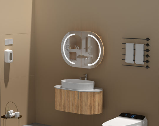 Carysil Mystic - LED Oval Shaving Cabinet 900/1200mm [42-C-9060/12075CS-L / 42-2228]