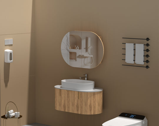 Carysil Mystic - Oval Shaving Cabinet 900/1200mm [42-C-9060/12075CS / 42-2227]