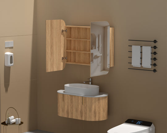 Carysil Grand - Rectangle Shaving Cabinet 750/900/1200mm [42-C-7580/9080/12080RS / 42-2229]