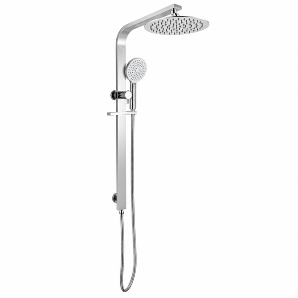 Round 10" Wide Rail Shower Station Top Water Inlet with 3 Functions Handheld [42-2150.SH / 42-2246]