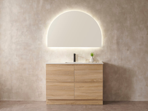 Boston - Frameless Half Moon LED Mirror 1200x800mm [20-LED MSR-12080]