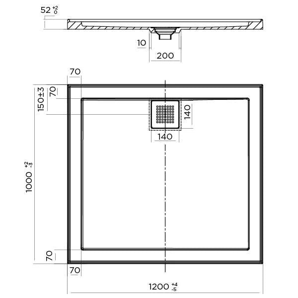 Stonelite ECO REAR Outlet Shower Bases [26-EC-R]