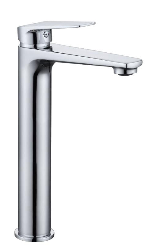 Square Round Series - Tall Basin Mixer  - Chrome / Matte Black [44-FA1002BK/2002]
