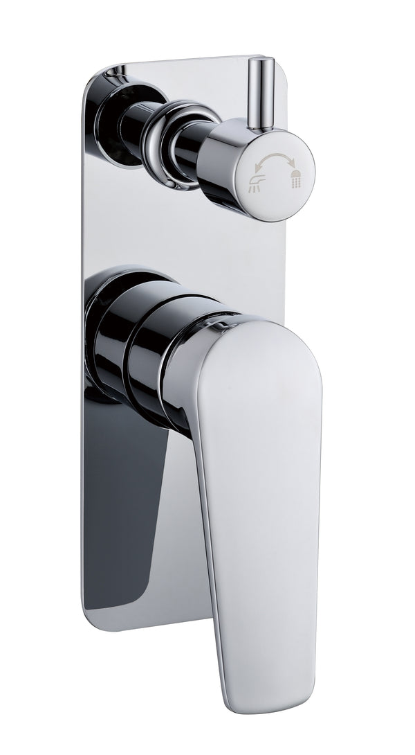 Square Round Series - Basin / Shower Mixer with Diverter- Chrome / Matte Black [44-FA1004BK/FA2004]
