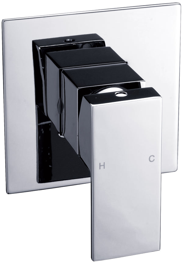 Square Series - Basin / Shower Mixer - Chrome / Matte Black [44-FA3003]