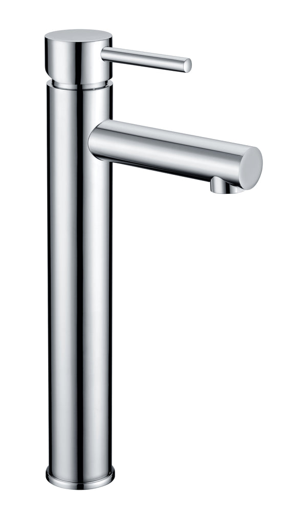Round Series - Tall Basin Mixer - Chrome / Black [44-FA4002]