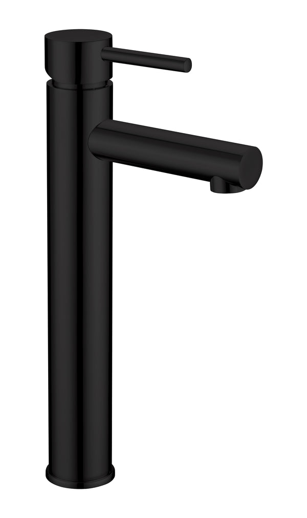 Round Series - Tall Basin Mixer - Chrome / Black [44-FA4002]