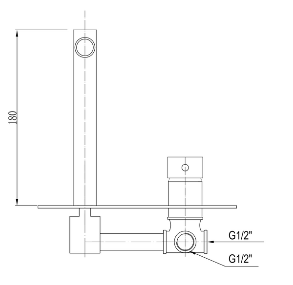 Round Series-Basin / Shower Mixer & Spout- Chrome / Matte Black [44-FA4005]