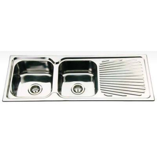 1180*480*170mm Square Stainless Steel Sink With Drainer [16-FK118S]