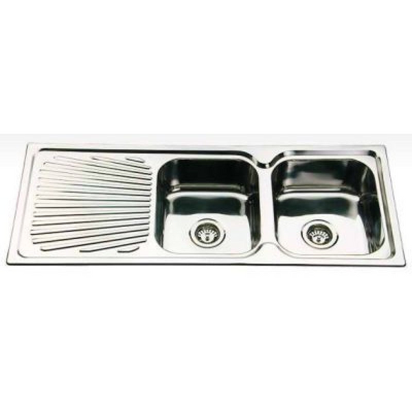 1180*480*170mm Square Stainless Steel Sink With Drainer [16-FK118S]