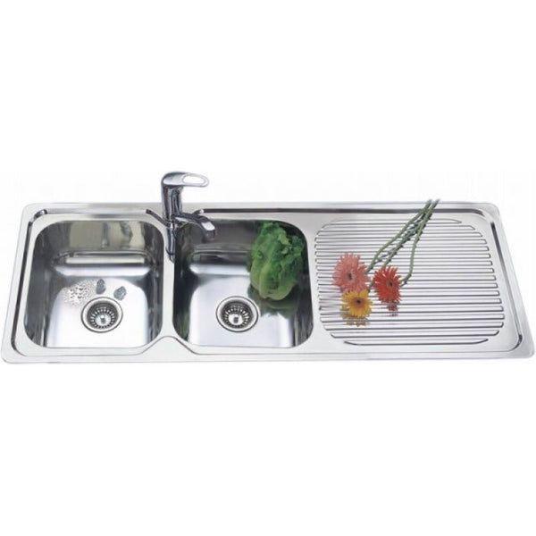 1200*500*180mm Square Stainless Steel Sink With Drainer [16-FR120K]