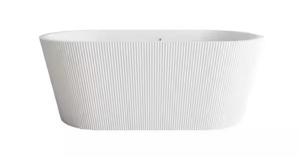 Fluted Oval 1500/1700mm Freestanding Bathtub [15-FSBT-F-03 / 15-2159]