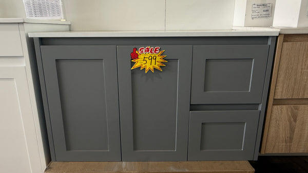 SALE - Display Clearance - Luna 900mm Matte Grey Wall Hung Vanity [20-WH76 / 20-2290]