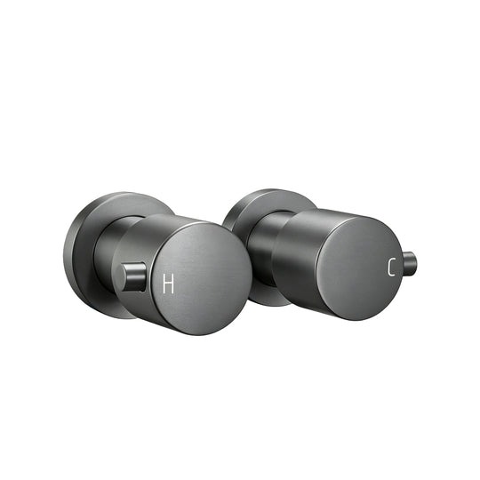 LUCID PIN - Round Shower Wall Taps [42-0007.ST / 42-1202]