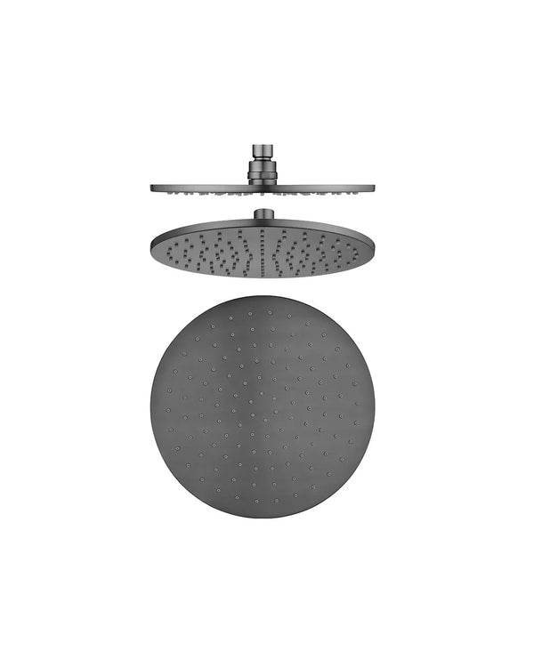 250mm Round Brass Rainfall Shower Head 15mm Thick [42-0010.SH]