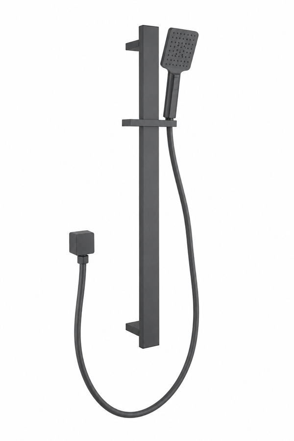 Square Sliding Shower Rail with handheld Shower (PVC Hose) [42-2149.SH+S8.HHS / 42-1758]