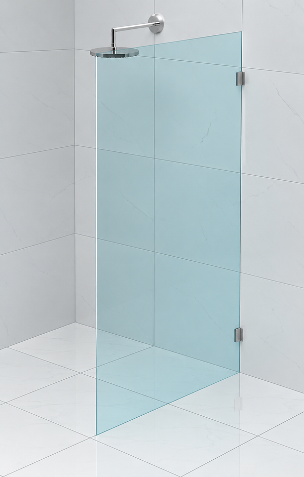 Height 2050mm Fully Frameless Walk In Panel OR Pivot Door Shower Screen - RETURN PANEL [23-P-R]