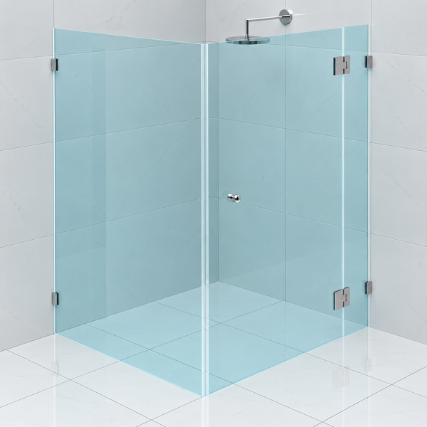 Height 2050mm Fully Frameless Walk In Panel OR Pivot Door Shower Screen - RETURN PANEL [23-P-R]