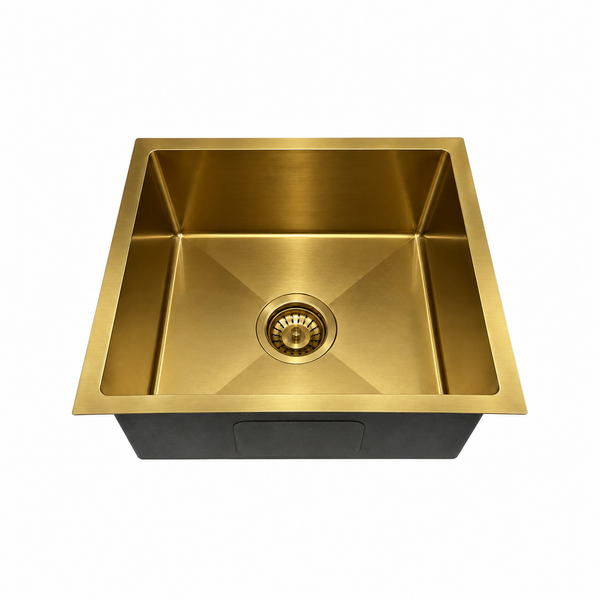 440*450*200 Brushed Gold Single Bowl Laundry Kitchen Sink [44HF4445G / 44-1463]