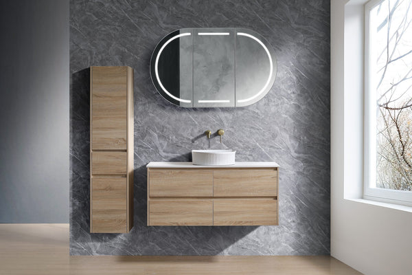 Mina - Prime Oak Wall Hung Vanity 600-1500mm [20-SYWH04-A1]