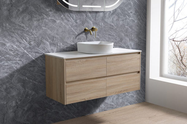 Mina - Prime Oak Wall Hung Vanity 600-1500mm [20-SYWH04-A1]