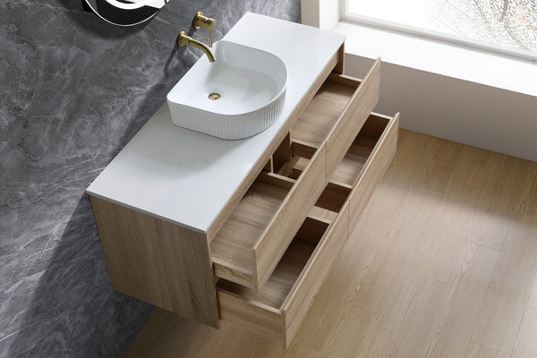 Mina - Prime Oak Wall Hung Vanity 600-1500mm [20-SYWH04-A1]
