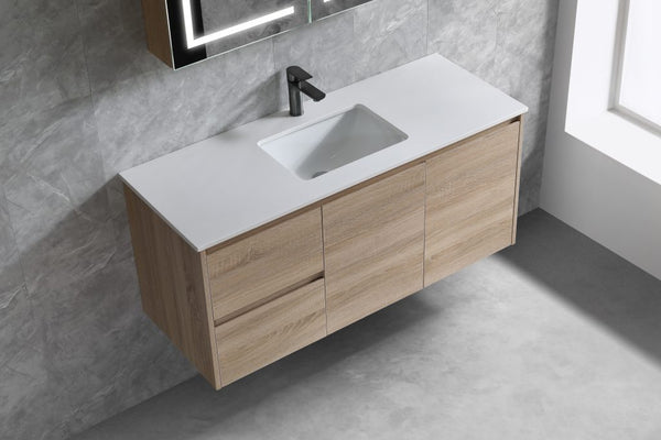 Royce - Natural Timber Wall Hung Vanity 600-1500mm [20-SYWH05-A8]