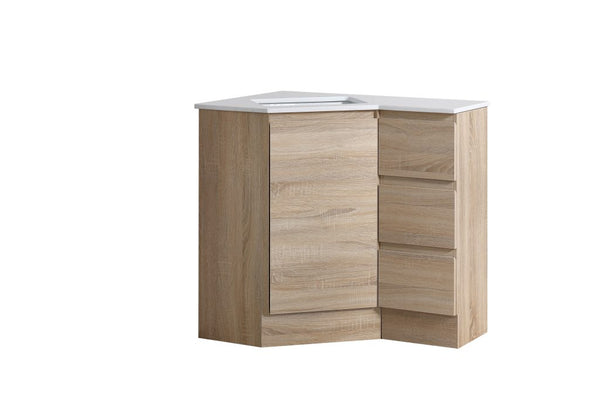 Corner Series - Natural Oak Freestanding Vanity 600/900mm [20-PC-A8]