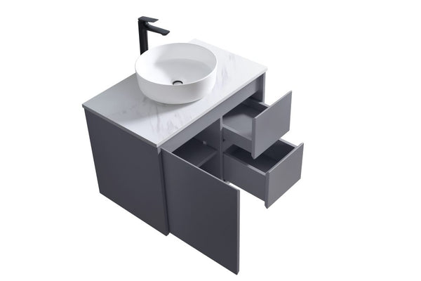 Clearance - Willow - Matte Grey Wall Hung Vanity 600-1800mm [20-WH8027-WGM]