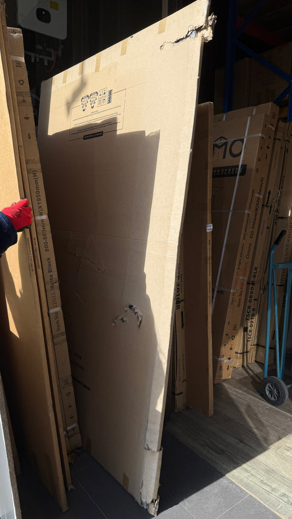 Clearance - 1400mm Milano Radius Fully Frameless Walk In Shower Panel [43-M-R-1400] (Minor Cosmetic Imperfections)