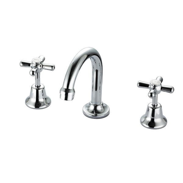 Jas Basin Set Chrome Cross Handle Round [16-ENZ04 / 16-2249]