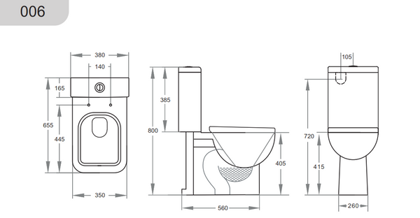 Cubo - Box Rim S-TRAP Toilet Suite [19-KDK006]
